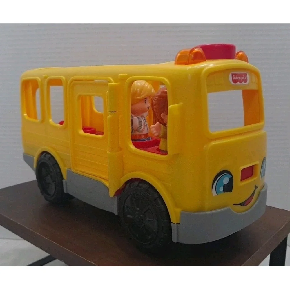 Fisher People Little People Sit With Me Yellow School‎ Bus Light Sound 2 Figures